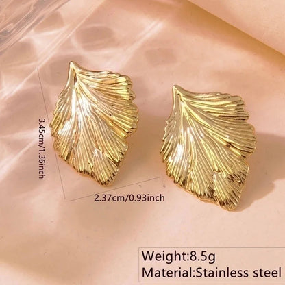 1 Pair Minimalist Commute Geometric 304 Stainless Steel Imitation Gold Ear Studs