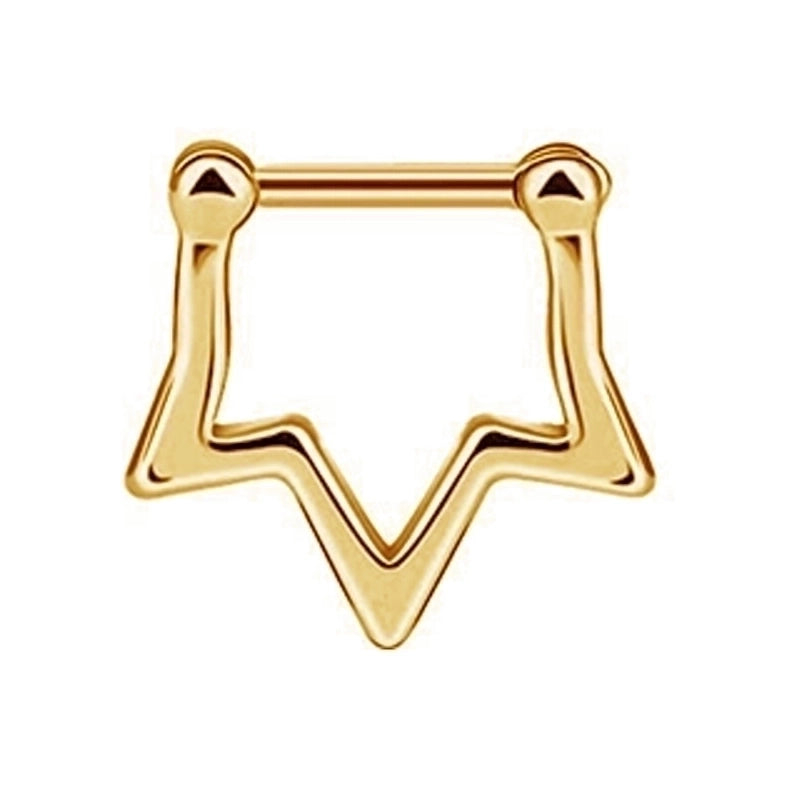 1 Piece Nose Rings & Studs Fashion Crown Skull Stainless Steel Plating Inlay Artificial Gemstones