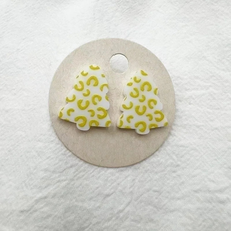 Cartoon Style Christmas Tree Arylic Printing Christmas Women's Earrings 1 Pair