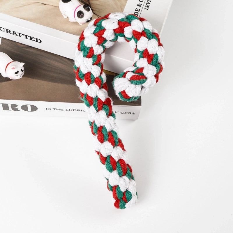 Cute Cotton Rope Christmas Infinite Twist Pet Toys