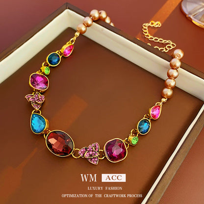 Choker Medieval Flower Geometric Copper Electroplating Earrings