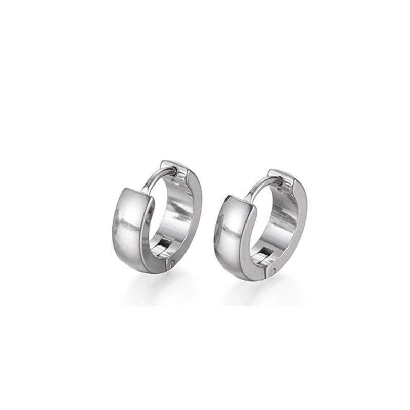 Minimalist Geometric Polishing Stainless Steel No Inlaid Stainless Steel Earrings
