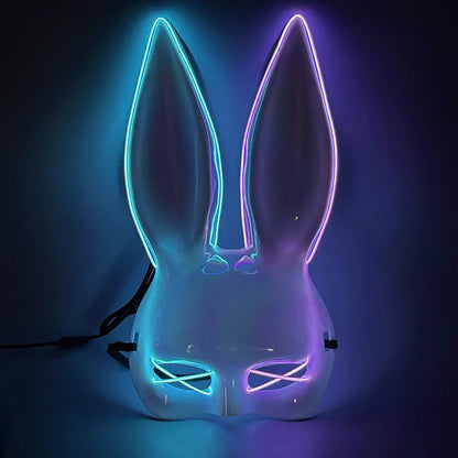 Qualified Glowing Bunny Girl Mask Glowing Mask Cool Costume Mask Party Ball Halloween Costume Prop