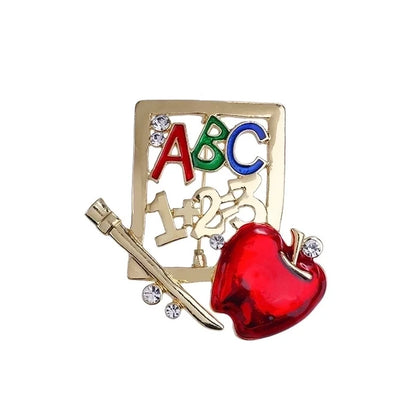 Cartoon Style Pin Christmas Tree Alloy Enamel Rhinestones Unisex Brooches