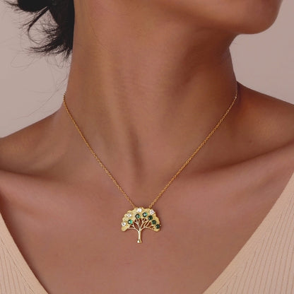 Copper Life Tree Pendant Necklace