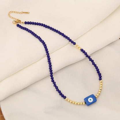 Eye Geometric Artificial Crystal Handmade Necklaces