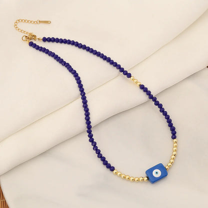 Eye Geometric Artificial Crystal Handmade Necklaces