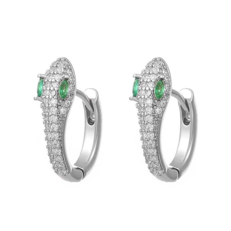 1 Pair Basic Snake Plating Copper Earrings Ear Studs