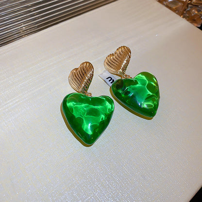 Artsy Geometric Copper Drop Earrings