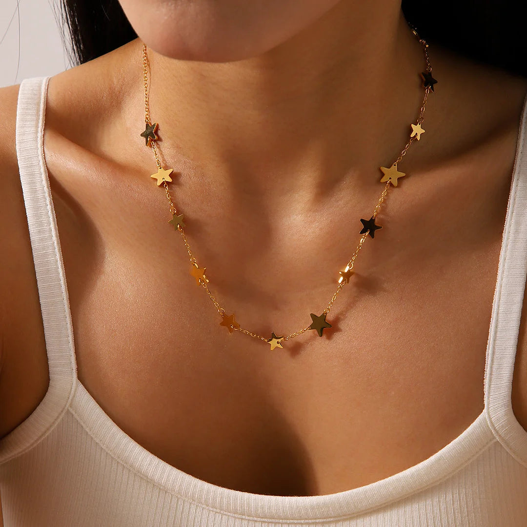 IG Style Chain Geometric Stainless Steel Electroplating Necklaces