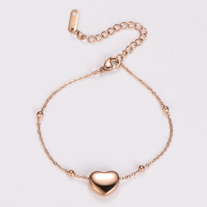 Retro Punk Commute Heart Shape 304 Stainless Steel 18K Gold Plated Rose Gold Plated Jewelry Set