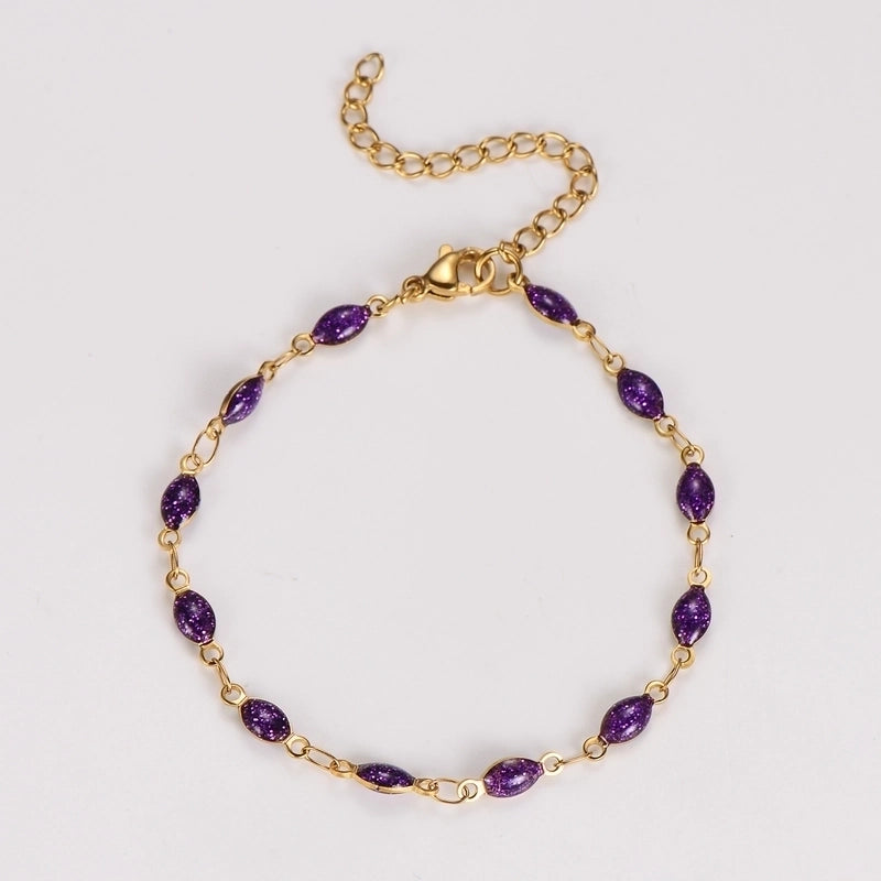 Casual Classic Style Oval 304 Stainless Steel Bracelets In Bulk