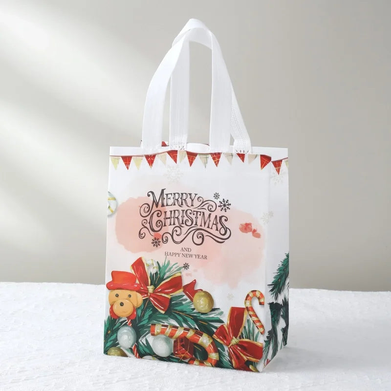 Christmas Cute Christmas Tree Santa Claus Nonwoven Party Festival Gift Bags