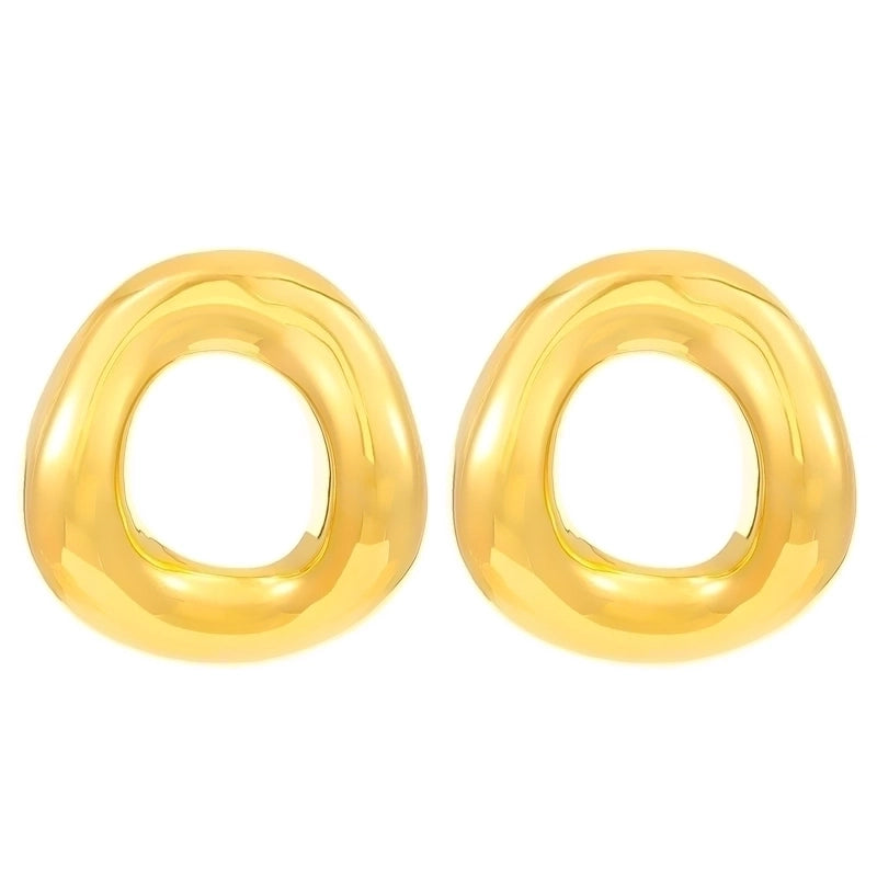1 Pair Retro Solid Color Plating 304 Stainless Steel Stainless Steel Earrings