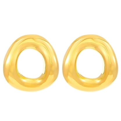 1 Pair Retro Solid Color Plating 304 Stainless Steel Stainless Steel Earrings