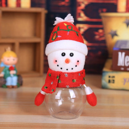 Christmas Candy Box Plastic Transparent Gift Box For The Elderly Snowman Elk Christmas Supplies Decoration Small Gifts For Children