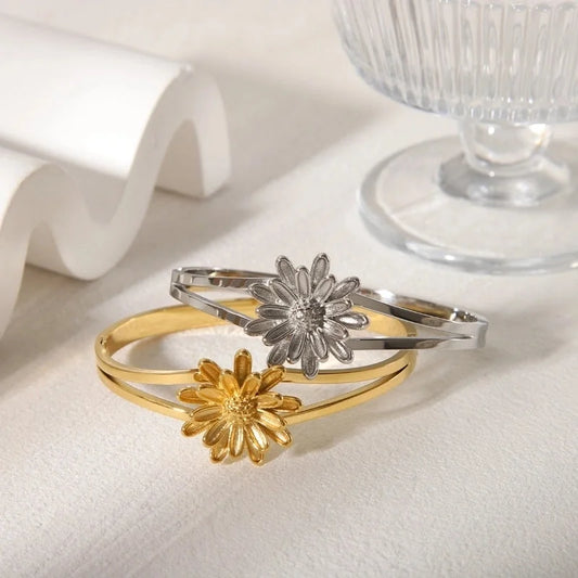 Vintage Style Classic Style Solid Color 304 Stainless Steel 18K Gold Plated Bangle In Bulk