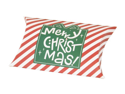 50 Pieces European Christmas Candy Packaging Box Christmas Pillow Box Packaging Wedding Candy Paper Box 12 Colors