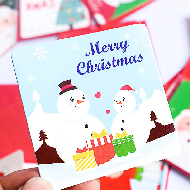 24pcs Christmas 3d Greeting Cards With Envelopes Cute Holiday Christmas Tree Hanging Cards