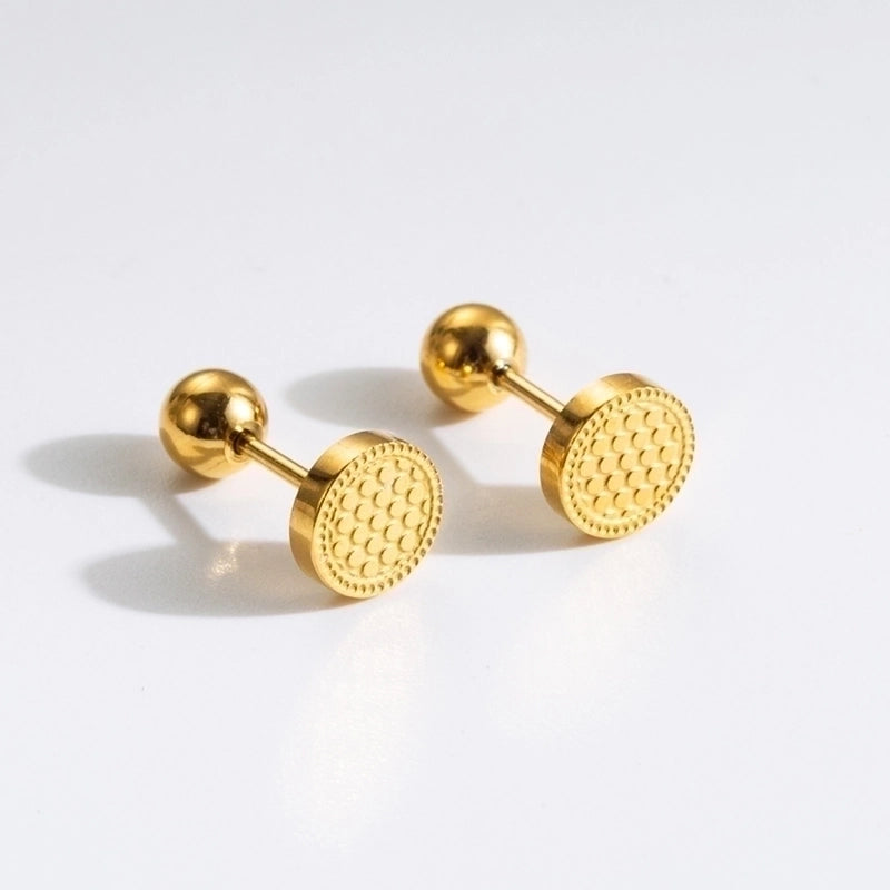 1 Pair Commute Rabbit Heart Shape Crown 304 Stainless Steel 18K Gold Plated Ear Studs