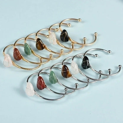 Minimalist Heart Shape Crystal Bangle