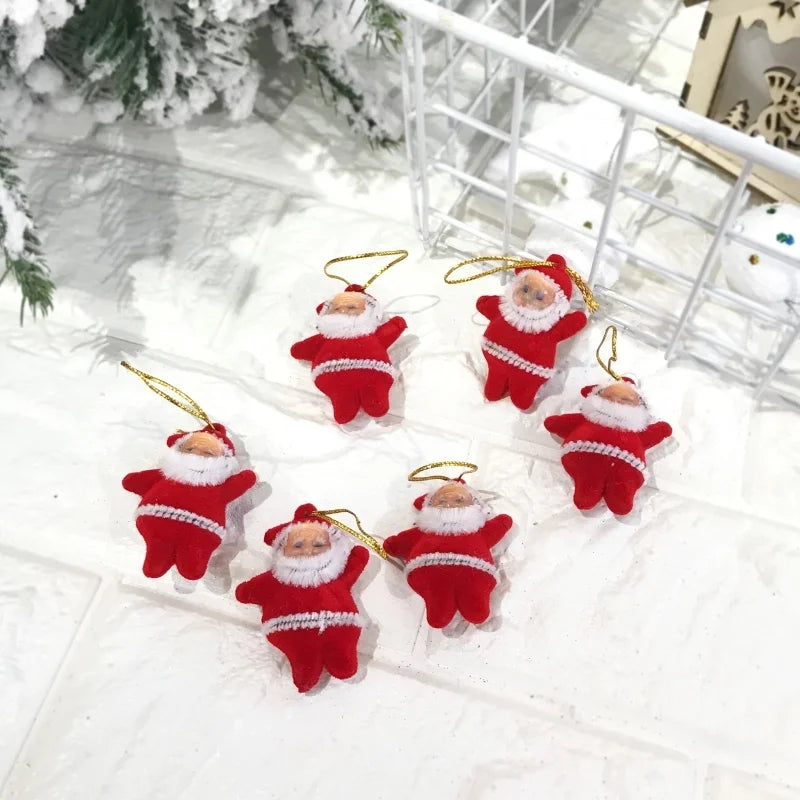 Santa Claus Apron Gold Powder Santa Claus Christmas Tree Pendant Festival Daily Necessities Cross-border Exclusive