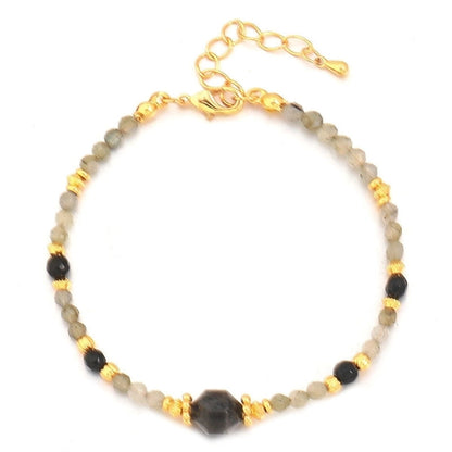 Natural Stone Copper Beaded Irregular Bracelets