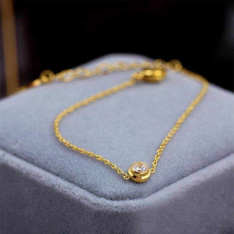 Sweet Minimalist Classic Style Geometric Heart Shape Titanium Steel Plating Bracelets Necklace