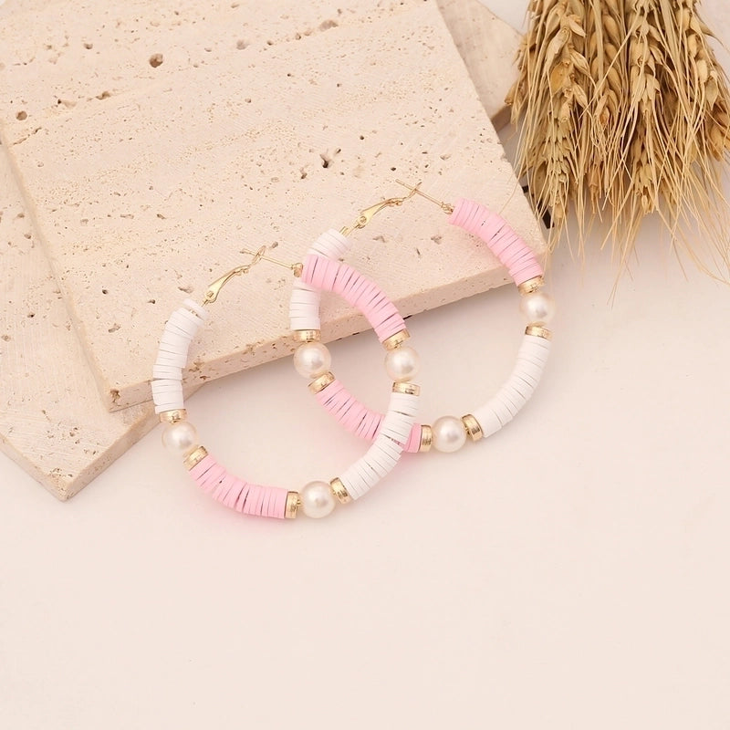 1 Piece Elegant Minimalist Classic Style Geometric Soft Clay 18K Gold Plated Earrings