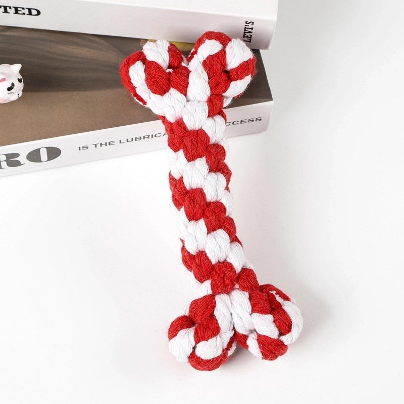 Cute Cotton Rope Christmas Infinite Twist Pet Toys
