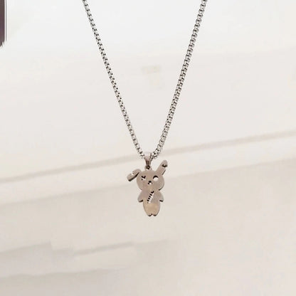 Hip-hop Animal Cartoon Character Alloy Titanium Steel Pendant Necklace In Bulk