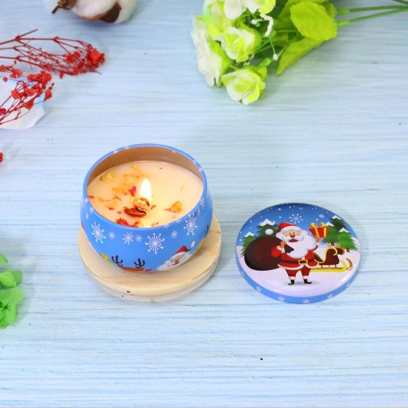 Christmas Fashion Santa Claus Contrasting Colors Flower Wax Metal