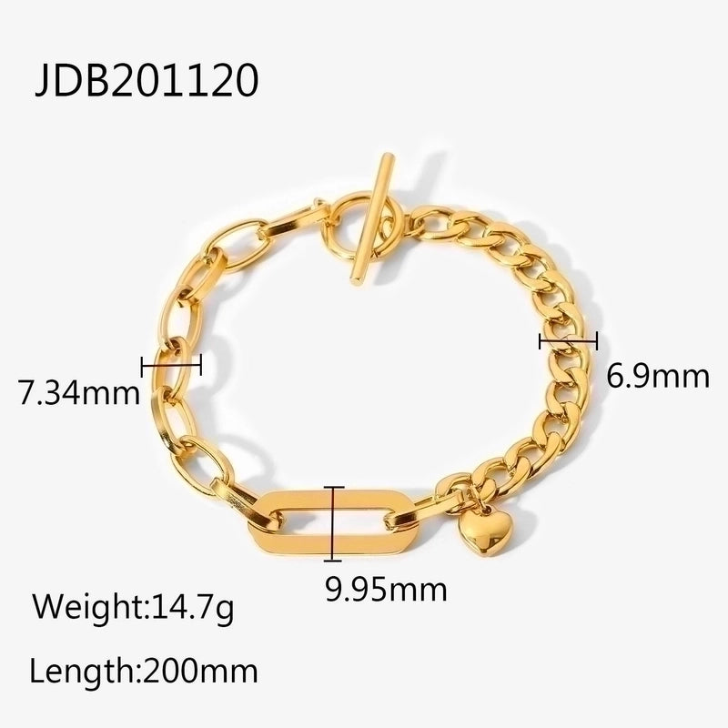 Minimalist Geometric Titanium Steel Cable Chain Bracelets In Bulk