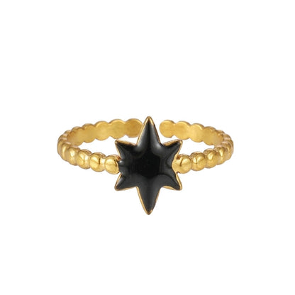 Elegant Minimalist Geometric 304 Stainless Steel Enamel Stainless Steel Rings