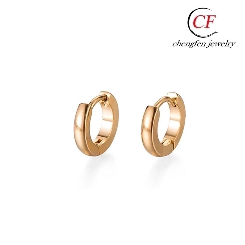 Minimalist Geometric Polishing Stainless Steel No Inlaid Stainless Steel Earrings