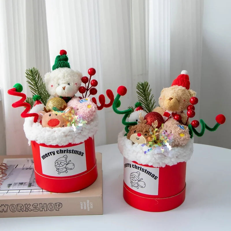 Christmas Cute Bear Artificial Flowers