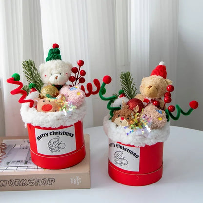Christmas Cute Bear Artificial Flowers