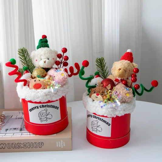 Christmas Cute Bear Artificial Flowers