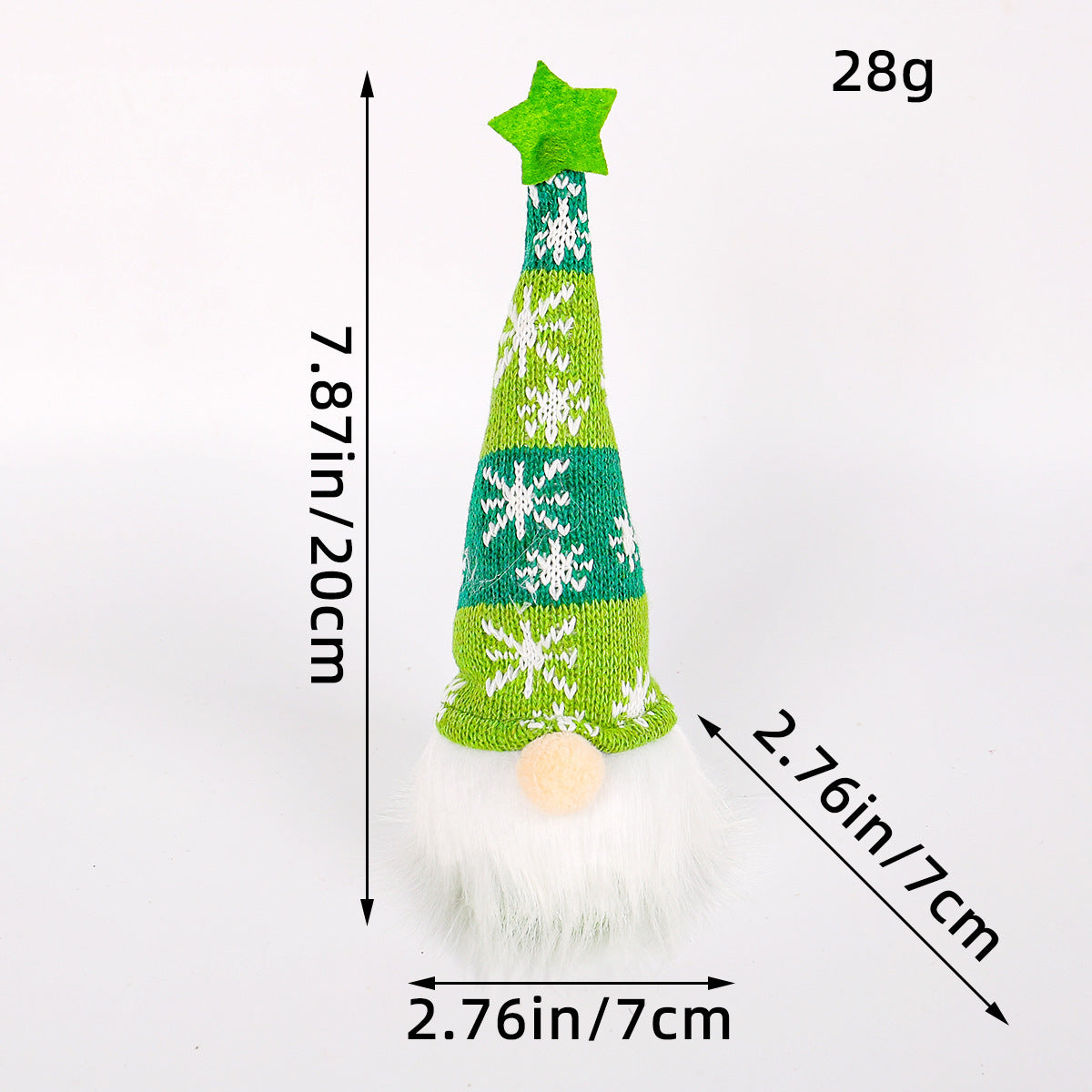 Christmas Decoration Christmas Sequin Lighted Rudolph Doll Christmas Glowing Faceless Gnome Doll Ornament