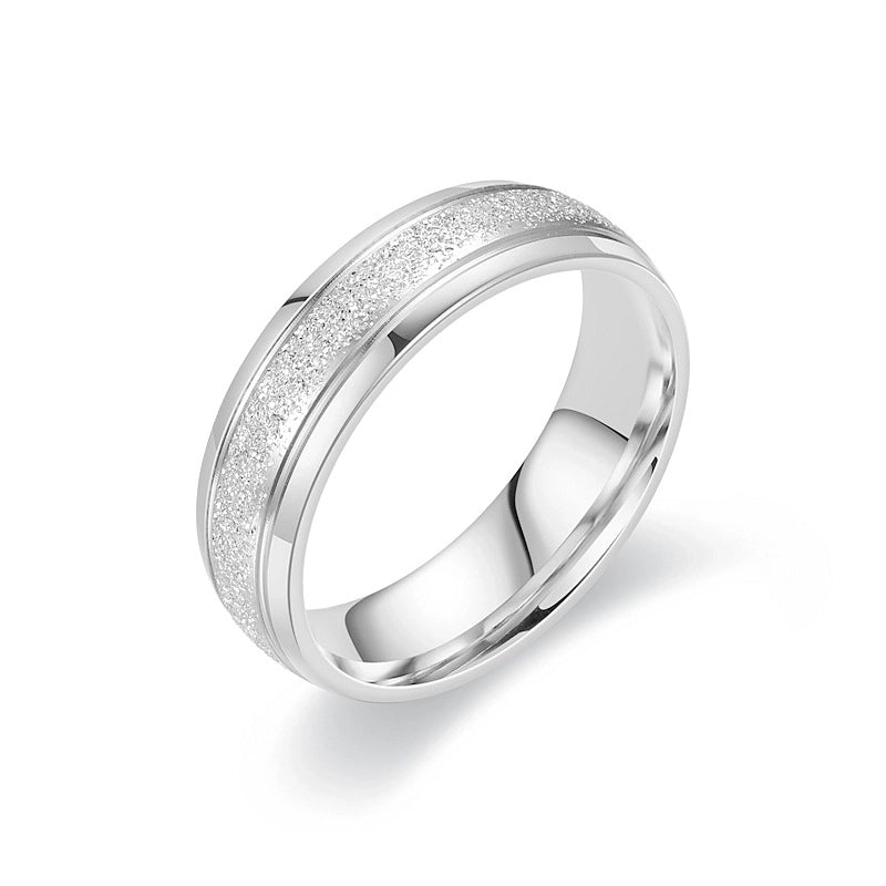 IG Style Circle Titanium Steel 18K Gold Plated Plating Rings