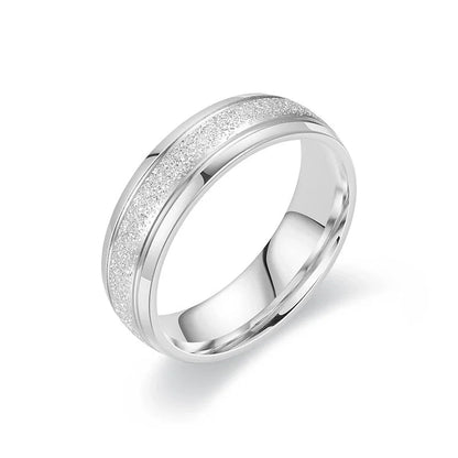 IG Style Circle Titanium Steel 18K Gold Plated Plating Rings