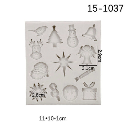 Christmas Casual Elegant Cute Christmas Hat Christmas Socks Silica Gel Kitchen Molds 1 Piece 1 Set