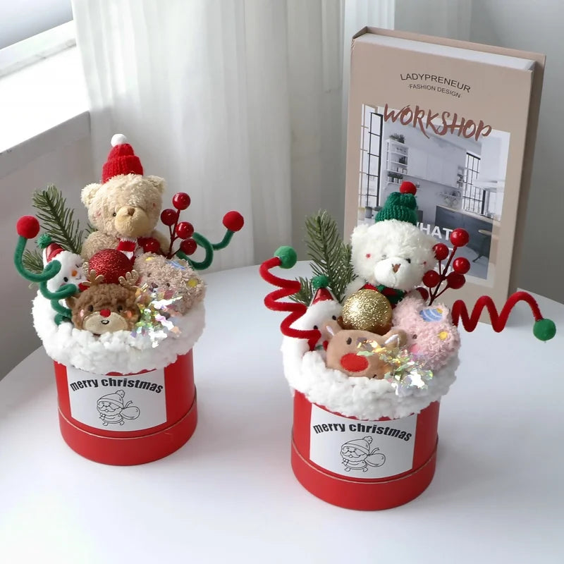 Christmas Cute Bear Artificial Flowers