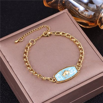 Vintage Style Minimalist Animal Letter Copper Bracelets Cuban Link Chain Curb Chain Cable Chain Box Chain