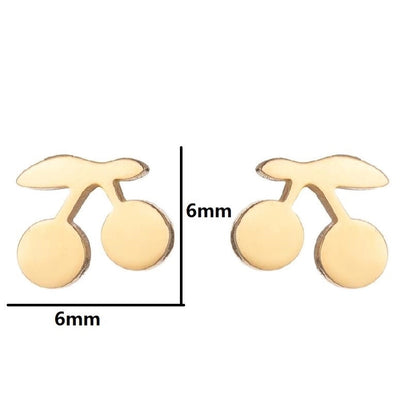 1 Pair Fashion Heart Shape Flower Plating 304 Stainless Steel 18K Gold Plated Stainless Steel Earrings