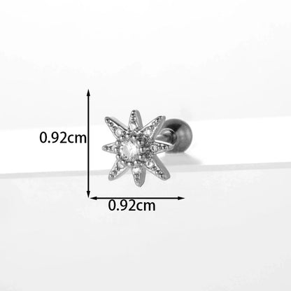 Ear Cartilage Rings & Studs Flower 316L Stainless Steel Copper