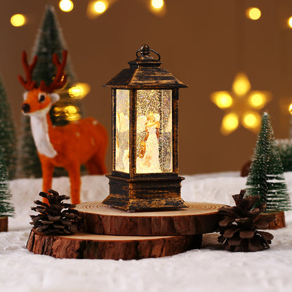 Christmas Decoration Small Oil Lamp Interior Scene Wind Lamp Christmas Small Wind Lamp Night Light Handheld Led Electronic Lamp