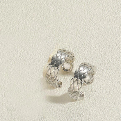 1 Pair Minimalist Geometric Plating Copper 14k Gold Plated Ear Cuffs