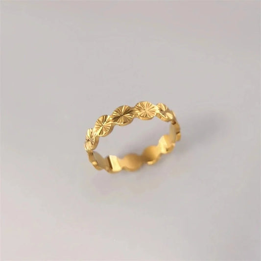 Lady Geometric Titanium Steel Rings