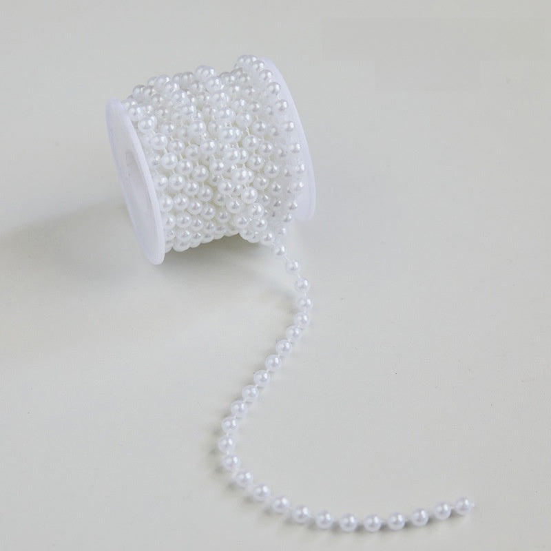 2 Pieces Christmas Tree Hanging Ornaments Pearl String Bead Chain Wedding Hotel Decoration Scene Bead Chain